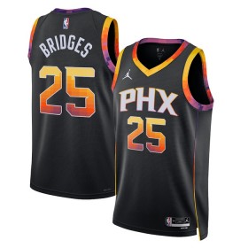 Maillot NBA Phoenix Suns Mikal Bridges 25 Jordan 2022-23 Statement Edition Noir Swingman - Homme